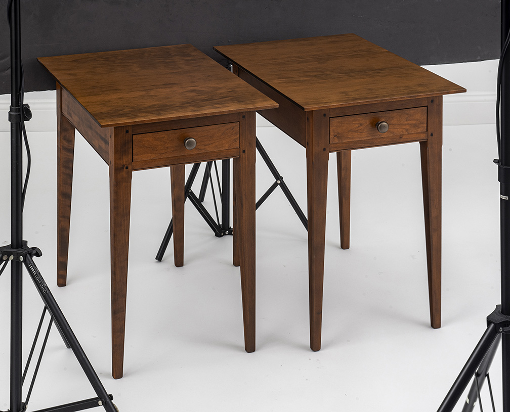 Pair of Cherry Wood Country Stands-image