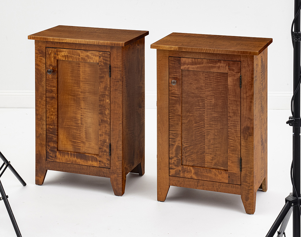 Tiger Maple Wood Small Cabinets-image