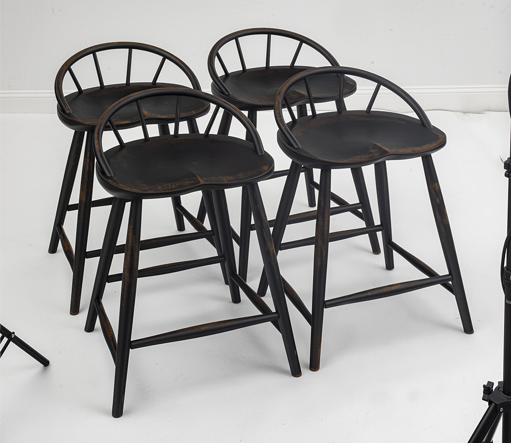 4 Modern Windsor Stools-image