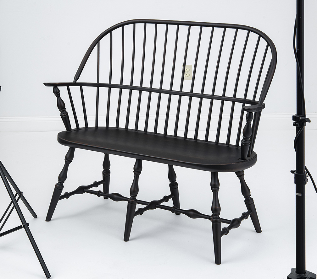 American Made Sack Back Windsor Settee-image