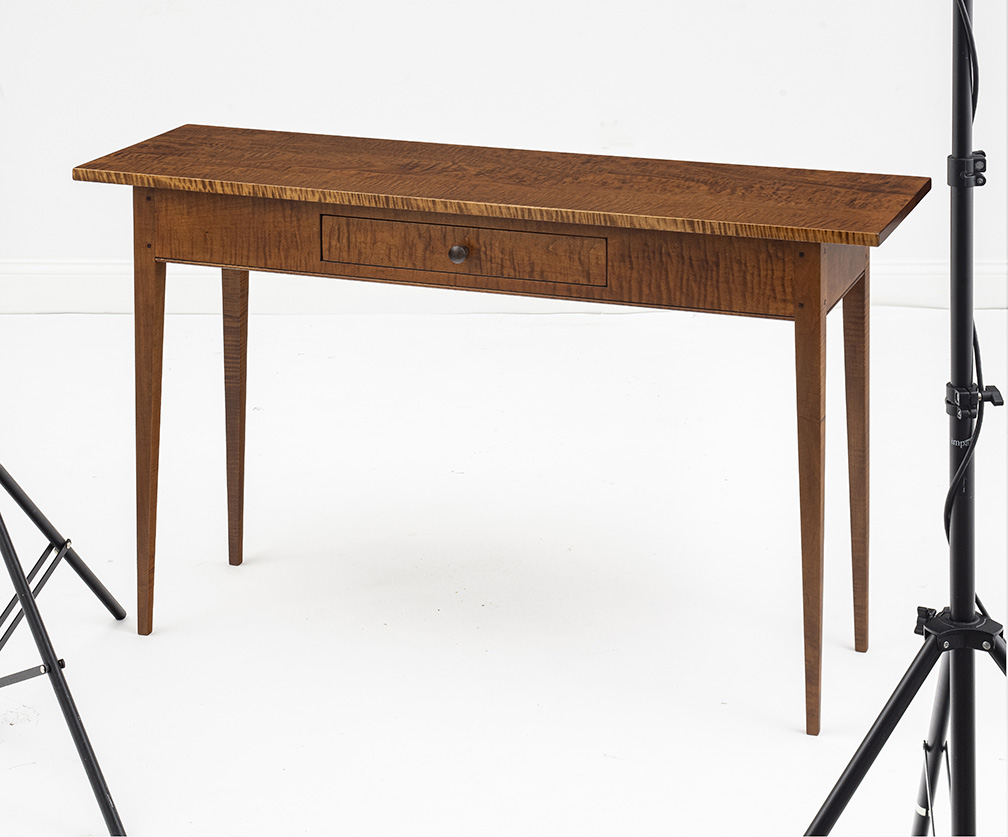 American Made Tiger Maple Hall Table-image