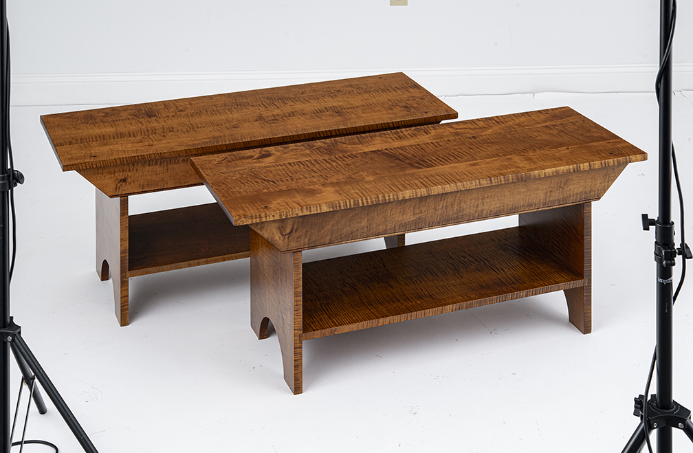 Two Tiger Maple Benches-image