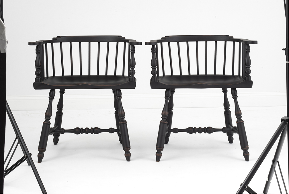 Pair of Historical Low Back Windsor Armchairs - Sold