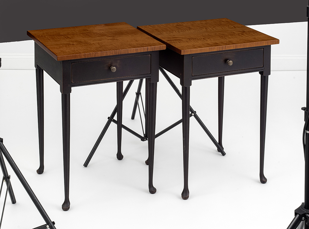 Pair of Country Queen Anne Stands - Sold-image