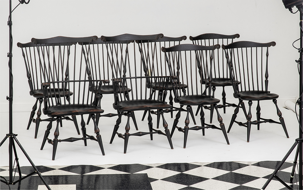 Eight Historical Windsor Chairs-image