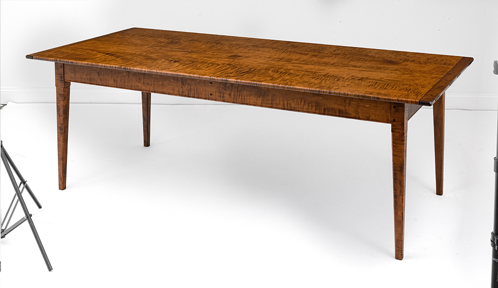 7ft X 39in Tiger Maple Table with Extensions-image