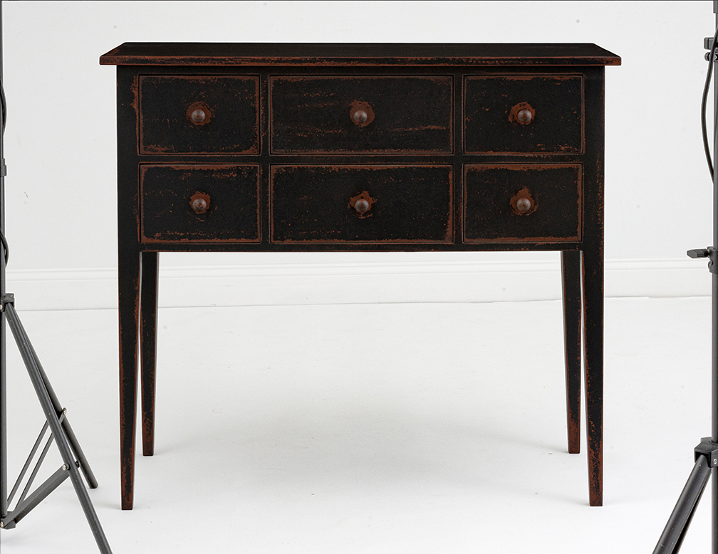 Primitive Six Drawer Sideboard-image