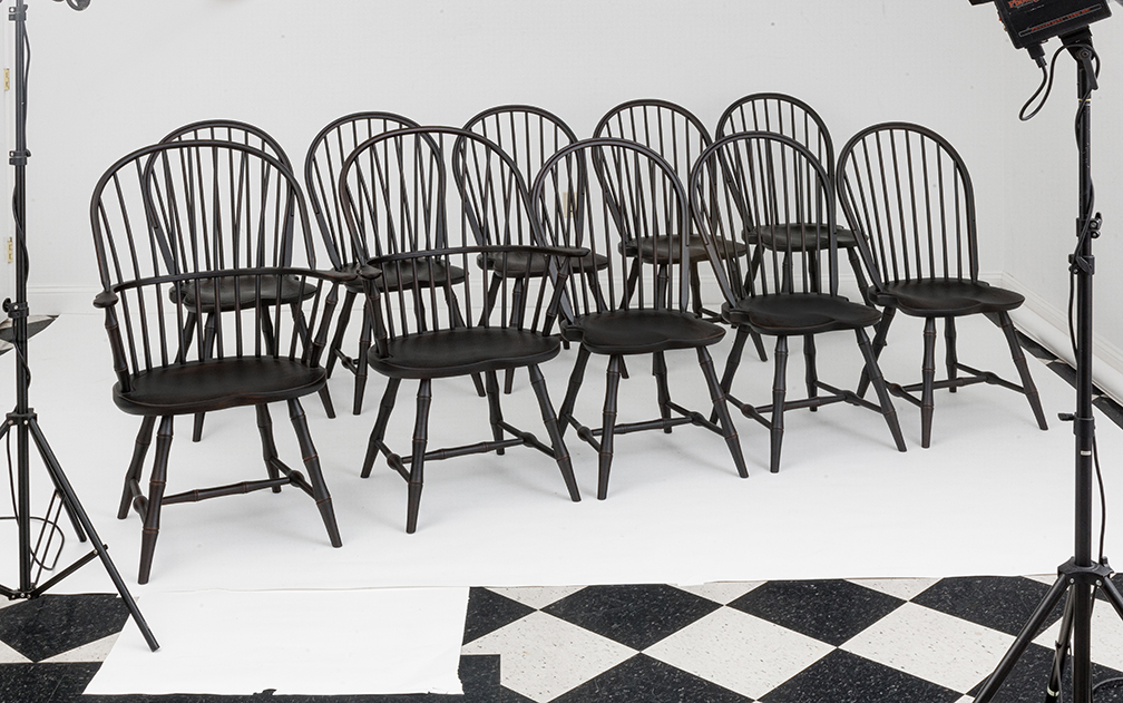 Set of 10 Windsor Chairs-image