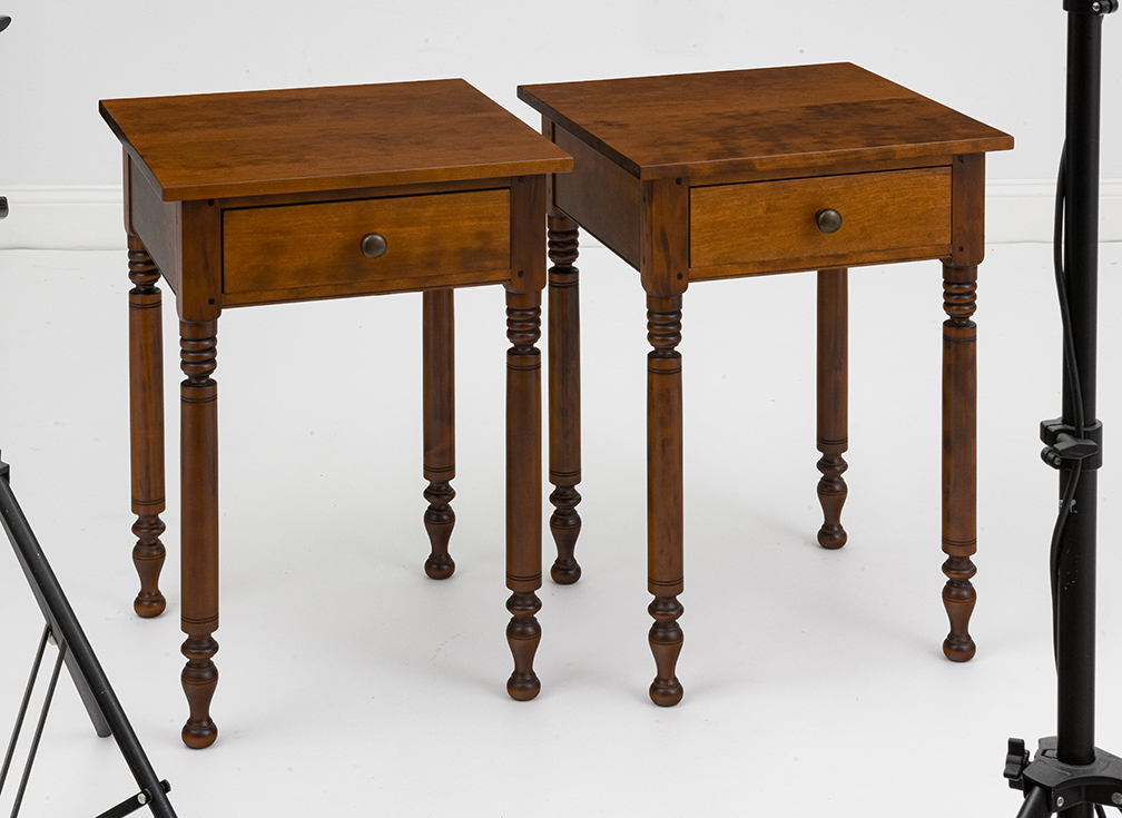 2 Cherry Wood Country Stands-image
