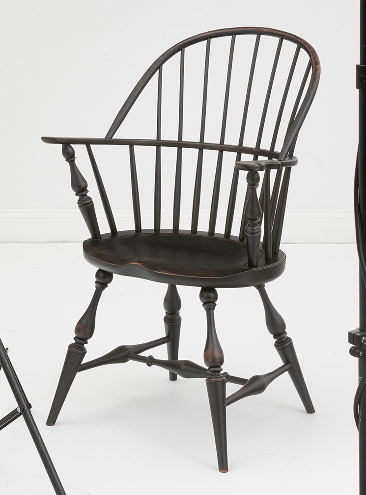 Painted Historical New York Sack Back Windsor Armchair-image
