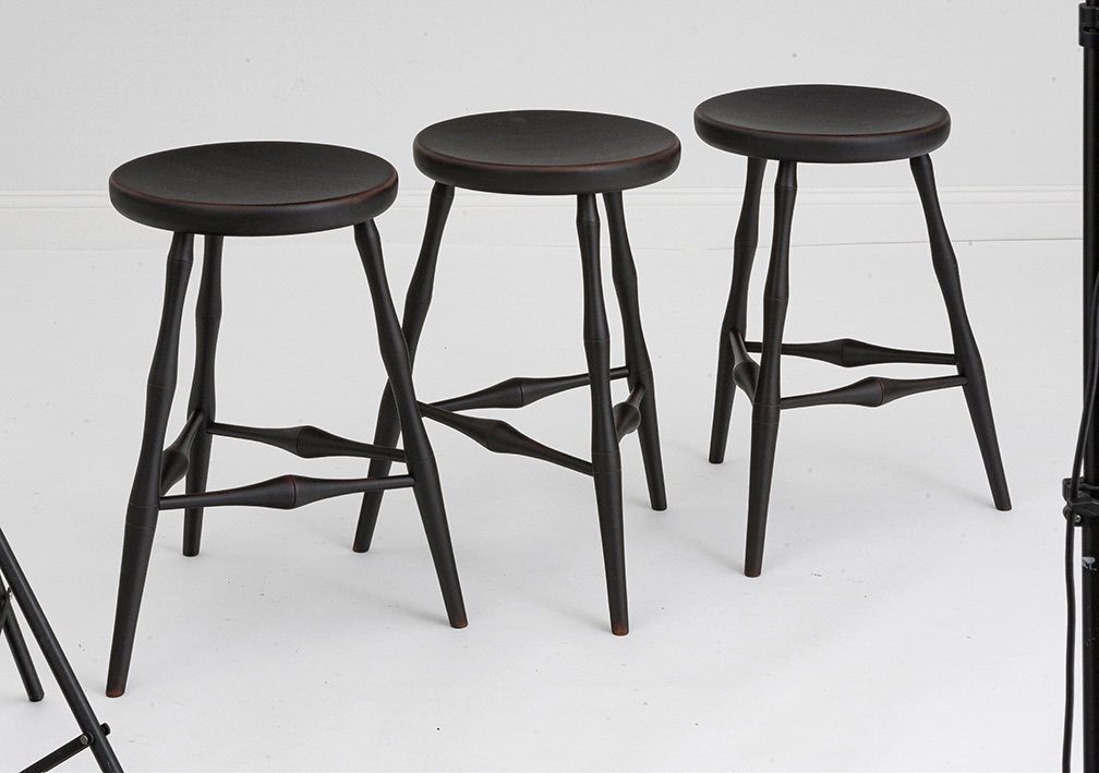 3 Historical Chester Springs Windsor Stool-image