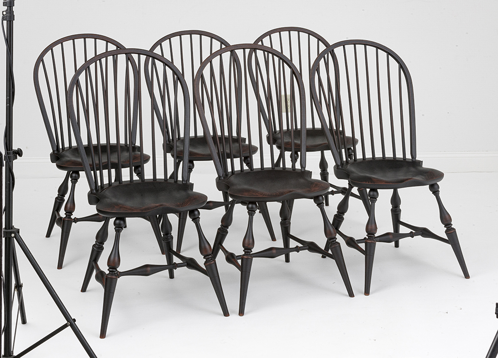 6 Historical Bow Back Windsor Chairs-image