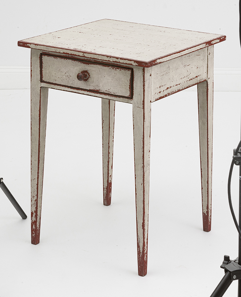 Rustic White One Drawer Stand-image