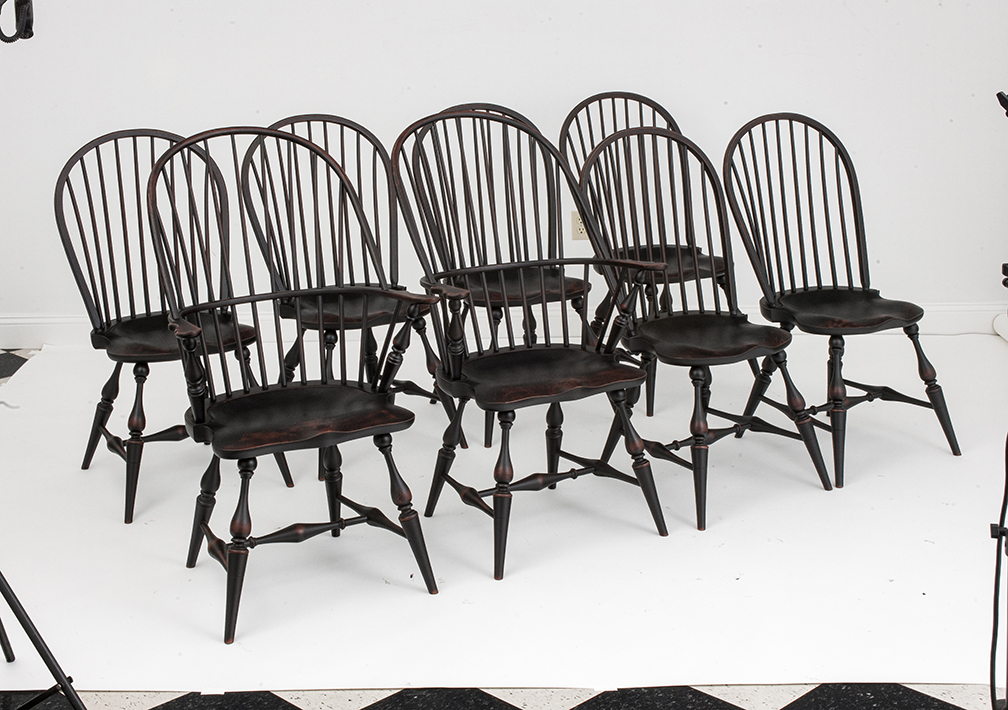 8 Windsor Style Chairs-image