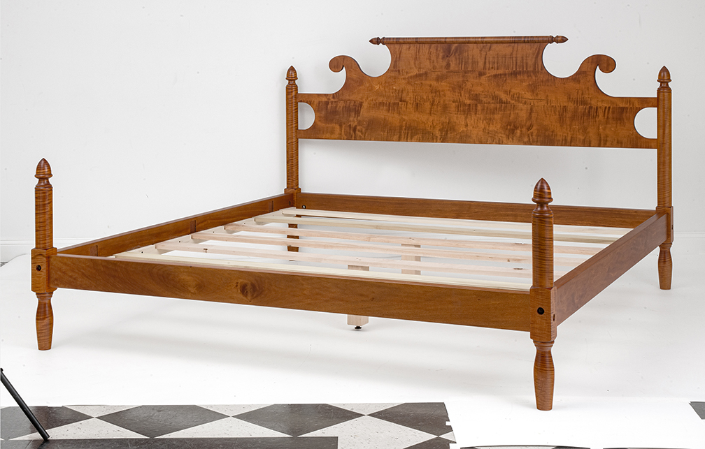 King Size Historical Virginia Acorn Bed-image
