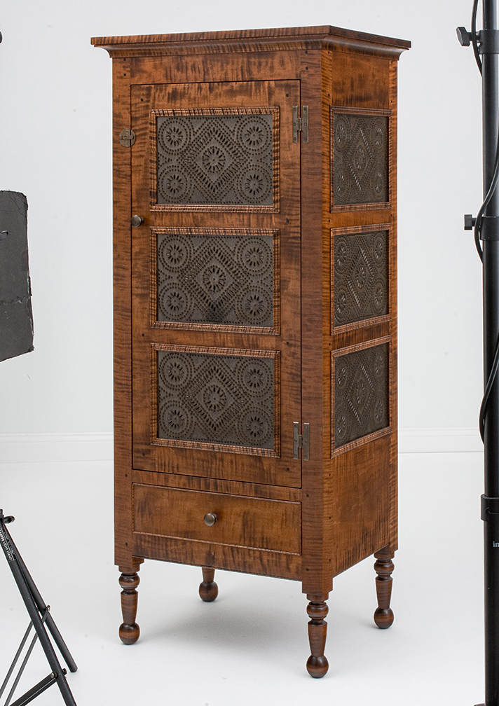 American Made Tiger Maple Pie Safe-image